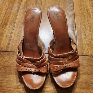 Size 8 Frye leather high heels